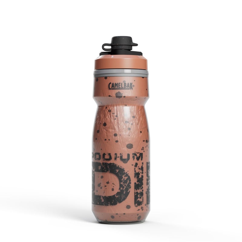 CamelBak Podium Dirt Series Chill Insulated Mountain Bike Squeeze Water Bottle Sierra Red, 21oz - Image 1